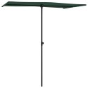 PARASOL OGRODOWY NA ALUMINIOWYM SŁUPKU 180X110CM ZIELONY
