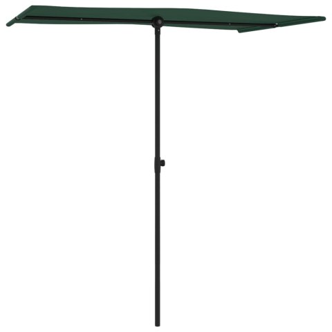 PARASOL OGRODOWY NA ALUMINIOWYM SŁUPKU 180X110CM ZIELONY