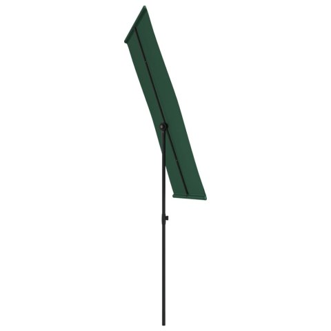 PARASOL OGRODOWY NA ALUMINIOWYM SŁUPKU 180X110CM ZIELONY