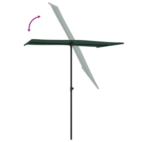 PARASOL OGRODOWY NA ALUMINIOWYM SŁUPKU 180X110CM ZIELONY