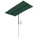PARASOL OGRODOWY NA ALUMINIOWYM SŁUPKU 180X110CM ZIELONY