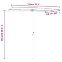 PARASOL OGRODOWY NA ALUMINIOWYM SŁUPKU 180X110CM ZIELONY