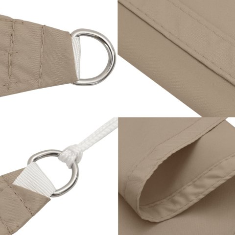 TRÓJKĄTNY ŻAGIEL OGRODOWY TKANINA OXFORD 5X5X5 M TAUPE
