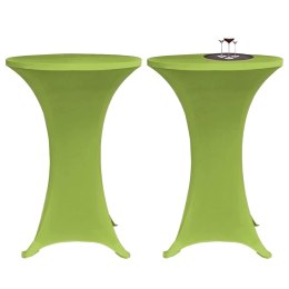 VidaXL Elastyczne nakrycie stołu zielone 70 cm 2 szt.