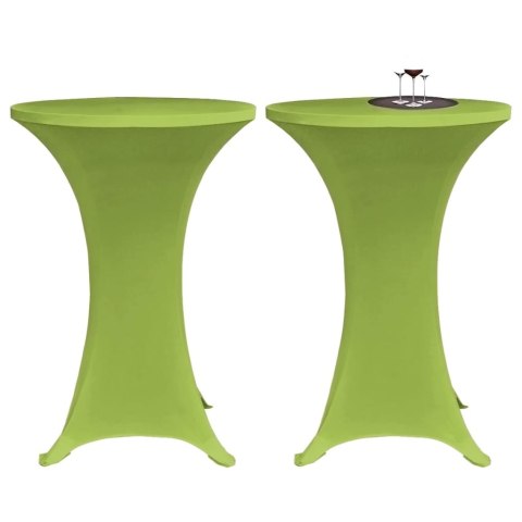VidaXL Elastyczne nakrycie stołu zielone 70 cm 2 szt.