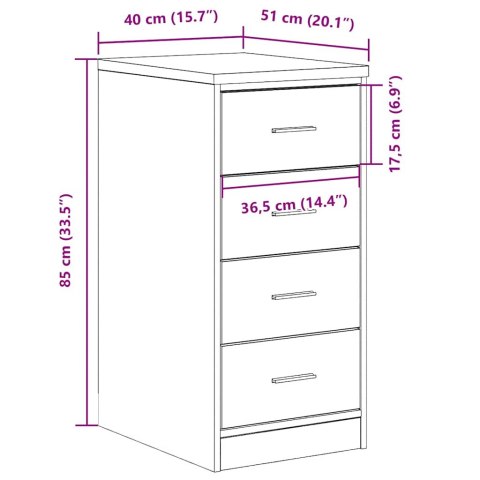 VidaXL Garażowa szafka do przechowywania Stare drewno 40x51x85 cm