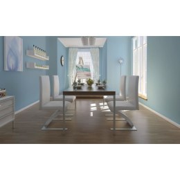 VidaXL Krzesła stołowe, 4 szt., białe, sztuczna skóra