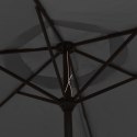 PARASOL ANTRACYTOWY 200X224CM ALUMINIUM