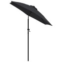 PARASOL CZARNY 200X224CM ALUMINIUM