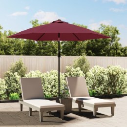 PARASOL OGRODOWY NA METALOWYM SŁUPKU BORDOWY 300CM