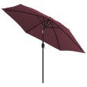 PARASOL OGRODOWY NA METALOWYM SŁUPKU BORDOWY 300CM
