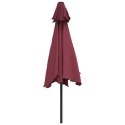 PARASOL OGRODOWY NA METALOWYM SŁUPKU BORDOWY 300CM
