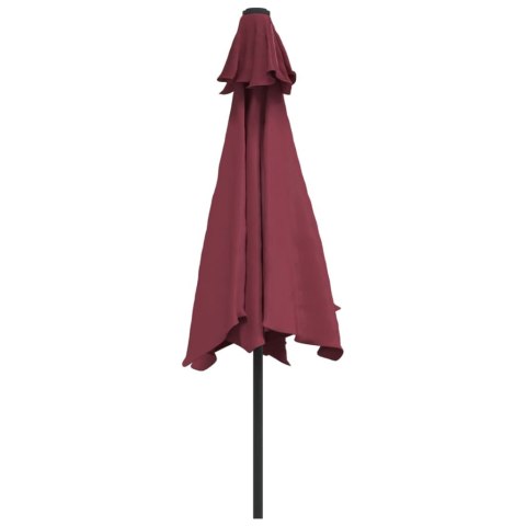 PARASOL OGRODOWY NA METALOWYM SŁUPKU BORDOWY 300CM