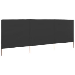 PARAWAN 3-SKRZYDŁOWY Z TKANINY 400X160CM ANTRACYTOWY