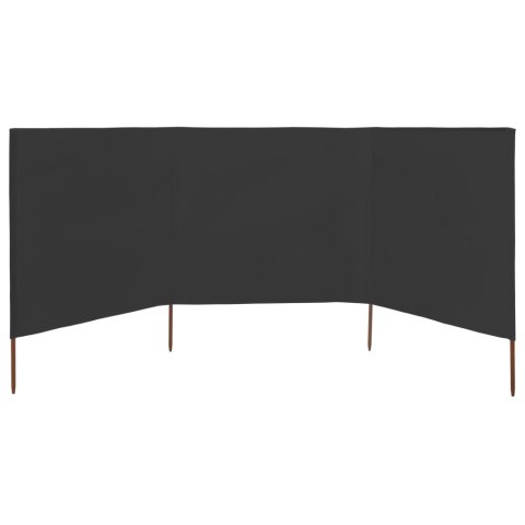 PARAWAN 3-SKRZYDŁOWY Z TKANINY 400X160CM ANTRACYTOWY
