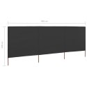 PARAWAN 3-SKRZYDŁOWY Z TKANINY 400X160CM ANTRACYTOWY