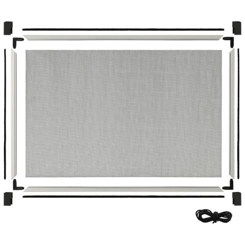 VidaXL Rozsuwana moskitiera okienna, biała, (100-193)x75 cm
