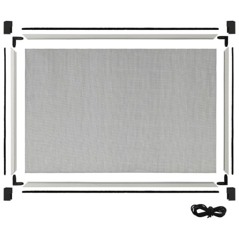 VidaXL Rozsuwana moskitiera okienna, biała, (75-143)x50 cm