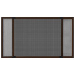 VidaXL Rozsuwana moskitiera okienna, brązowa, (75-143)x50 cm