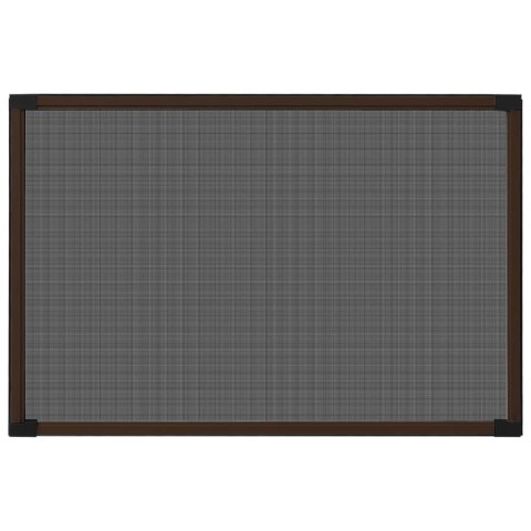 VidaXL Rozsuwana moskitiera okienna, brązowa, (75-143)x50 cm