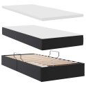 VidaXL Łóżko z miejscem na przechowywanie i LED Czarny 180 x 200 cm