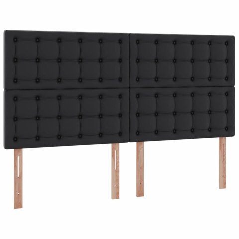 VidaXL Łóżko z miejscem na przechowywanie i LED Czarny 180 x 200 cm