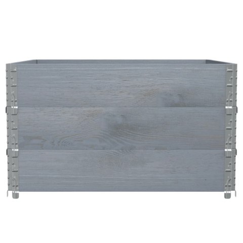 VidaXL Nadstawki paletowe, 3 szt., szare, 100x100 cm, drewno sosnowe