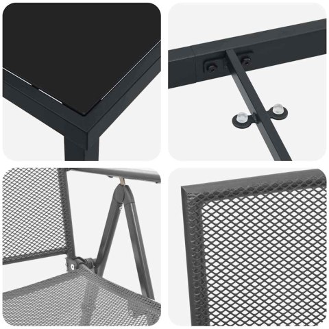 VidaXL Zestaw do jadalni w ogrodzie 3 pcs Antracyt