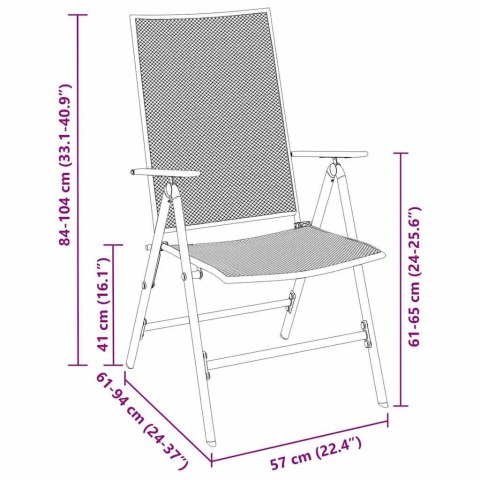 VidaXL Zestaw do jadalni w ogrodzie 3 pcs Antracyt
