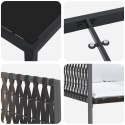 VidaXL Zestaw do jadalni w ogrodzie 3 pcs Brązowy i czarny Rattan PE