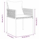 VidaXL Zestaw do jadalni w ogrodzie 3 pcs Brązowy i czarny Rattan PE