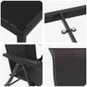 VidaXL Zestaw do jadalni w ogrodzie 3 pcs Czarna kawa