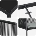 VidaXL Zestaw do jadalni w ogrodzie 3 pcs Czarny Rattan PE
