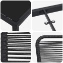 VidaXL Zestaw do jadalni w ogrodzie 3 pcs Czarny