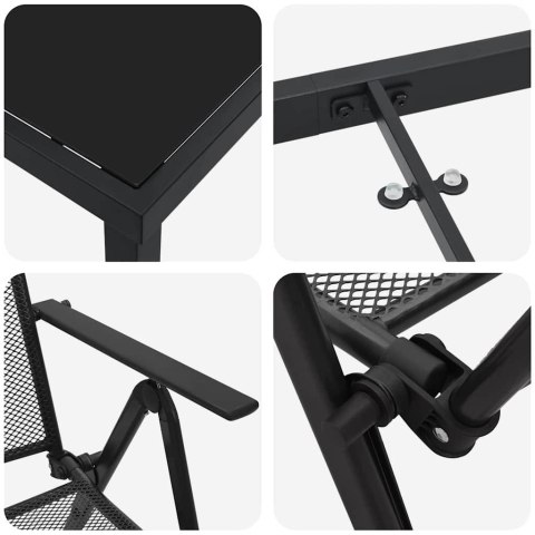 VidaXL Zestaw do jadalni w ogrodzie 5 pcs Antracyt