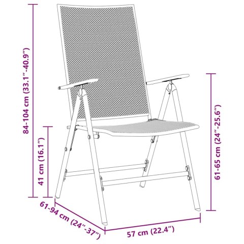 VidaXL Zestaw do jadalni w ogrodzie 5 pcs Antracyt