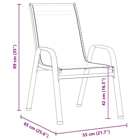 VidaXL Zestaw do jadalni w ogrodzie 5 pcs Czarny