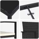 VidaXL Zestaw do jadalni w ogrodzie 5 pcs Czarny