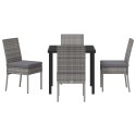VidaXL Zestaw do jadalni w ogrodzie 5 pcs Szary