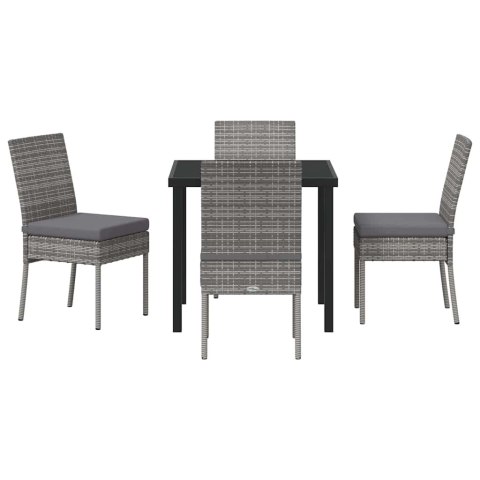 VidaXL Zestaw do jadalni w ogrodzie 5 pcs Szary