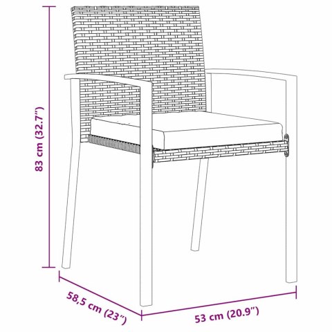 VidaXL Zestaw do jadalni w ogrodzie 5 pcs Szary