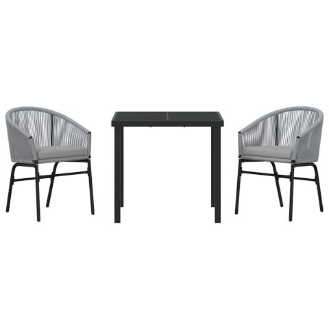 VidaXL Zestaw do jadalni w ogrodzie 3 pcs Antracyt