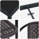 VidaXL Zestaw do jadalni w ogrodzie 3 pcs Czarny
