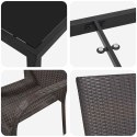 VidaXL Zestaw do jadalni w ogrodzie 5 pcs Brązowy