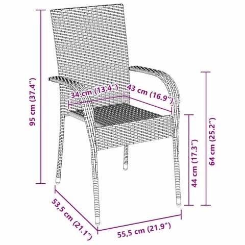 VidaXL Zestaw do jadalni w ogrodzie 5 pcs Brązowy