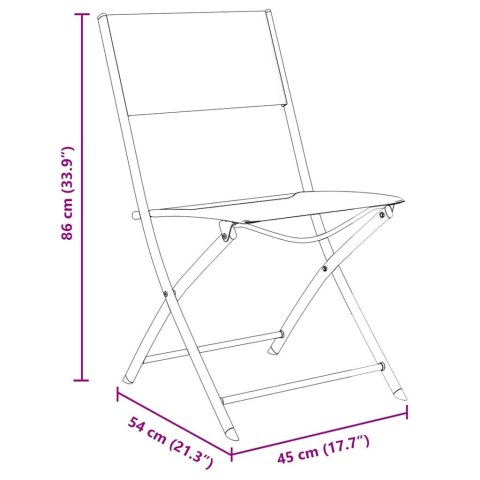 VidaXL Zestaw do jadalni w ogrodzie 5 pcs Czarny
