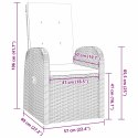 VidaXL Zestaw do jadalni w ogrodzie z poduszką 5 pcs Szary polirattan
