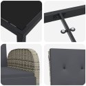 VidaXL Zestaw do jadalni w ogrodzie z poduszką 5 pcs Szary polirattan
