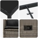 VidaXL Zestaw do jadalni w ogrodzie z poduszką 5 pcs Szary polirattan