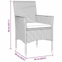 VidaXL Zestaw do jadalni w ogrodzie z poduszką 5 pcs Szary polirattan